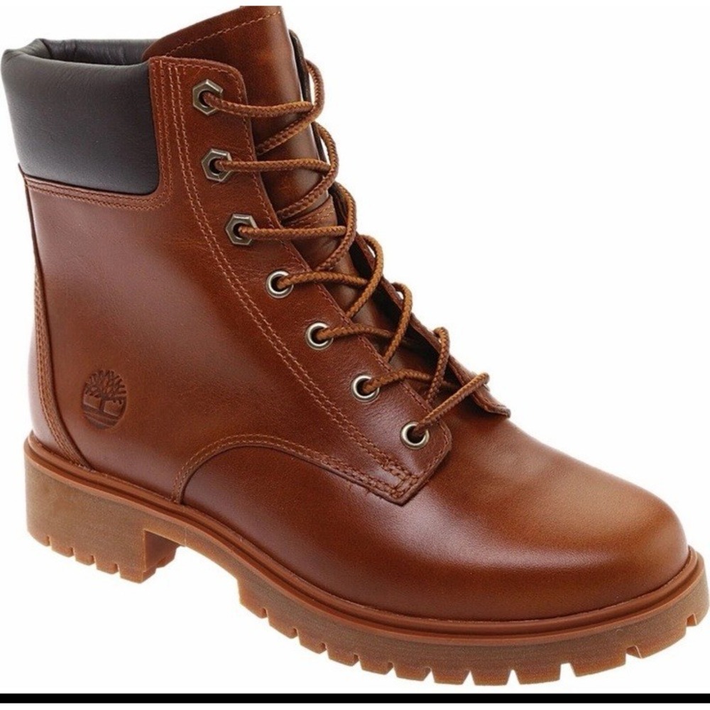 Timberland Womens Size 7 Jayne 6 Waterproof Boots Brown Lace Up Ankle Winter